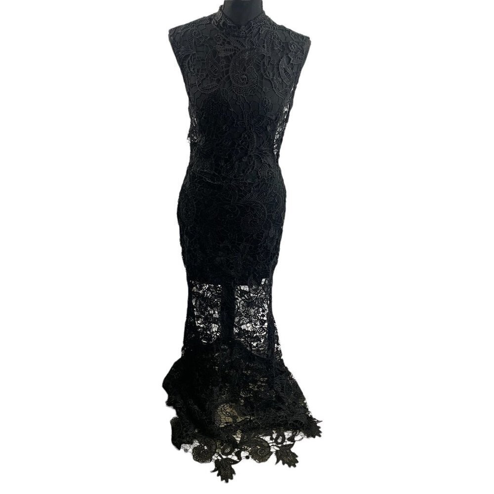 Women's Black Super Long Dress